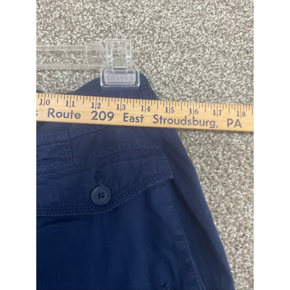 Style & Co Womens 10 Cargo Capri Pants Midrise Bungee Hem Uniform Blue - Picture 11 of 13